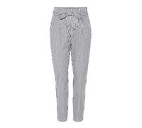 Vero Moda NOS Damen VMEVA HR LOOSE PAPERBAG COT PS P NOOS KI Hose, per pack Mehrfarbig (Snow White Stripes: NAVY BLAZER STRIPES), W(Herstellergröße: L)