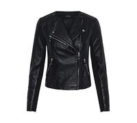 Vero Moda NOS Damen VMRIA FAV SHORT FAUX LEATHER JACKET NOOS Jacke, per pack Schwarz (Black Black), 42 (Herstellergröße: XL)