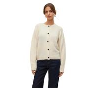 Vero Moda Strickjacke NOVAH – Regular Fit mit Woll-Anteil, O‑Neck, Ecru, XS