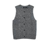 Vero Moda Strickweste NOVAH – Regular Fit, mit Woll-Anteil – Dunkelgrau Melange, Damen, Gr. S