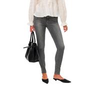 Skinny-fit-Jeans VERO MODA "VMPOLLY MR SKINNY JEANS RA223 NOOS", Damen, Gr. XL, Länge 30, grau (light grau denim), Denim/Jeans, Obermaterial: 91% Baumwolle, 7% Polyester, 2% Elasthan, unifarben, skinn