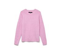 VERO MODA Damen Vmdoffy O-neck Blouse Ga Noos Pullover, Fuchsia Pink/Detail:melange, XL EU