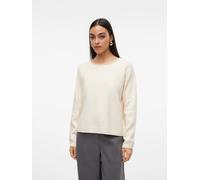 Strickpullover VERO MODA "VMGOLD ROLL LS O-NECK PULLOVER GA" Gr. L (40), beige (birch) Damen Pullover (35305402-L) birch