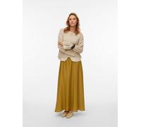 Vero Moda Relaxed Fit Strickpullover mit Pailletten Modell 'LEILANI FLOWERS' in Beige, Größe M