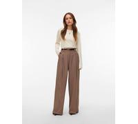 Vero Moda Pullover VMSILJE LS O-Neck, Rundhals, 77% Viskose/23% Polyester, Creme, Gr. L