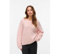 Vero Moda Damen Pullover VMCARMEN LS O-Neck Relaxed Fit mit Woll-Anteil Rosa Gr. L