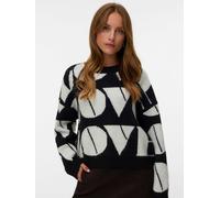 Vero Moda Regular Fit Strickpullover mit Woll-Anteil Modell 'LOVE' in Black, Größe XS