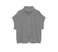 VERO MODA - VMBANG RIB SL HIGHNECK ZIPPER VEST NOOS Medium Grey Melange - Gr. - XS