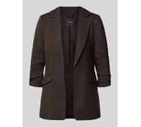 VERO MODA Regular Fit Longblazer mit Viskose-Anteil Modell 'FRIDA' in Schoko, Größe 38
