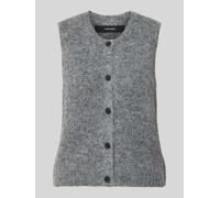 VERO MODA Regular Fit Strickweste mit Woll-Anteil Modell 'NOVAH' in Dunkelgrau Melange, Größe XL