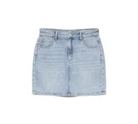 VERO MODA Rock Mini Denim Jeansrock Hoher Bund Knopfleiste Taschen Minirock, Farben:Hellblau, Größe:XS