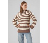 Vero Moda Rollkragenpullover in Hellbraun - Größe M | Damen Pullover Cardigans