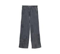 Schlupfhose VERO MODA "VMROSIE MW WIDE PANT NOOS", Damen, Gr. L, Länge 32, sky captain stripes:weiß pinstripes, Web, Obermaterial: 85% Viskose, 15% Leinen, gestreift, oversize lang, Hosen Schlupfhose,