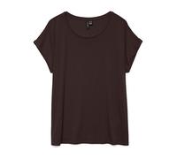 VERO MODA Damen Vmava Plain Ss Top Ga JRS Noos, Chocolate Torte, XS