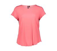 Blusenshirt VERO MODA "VMBELLA SS TOP WVN GA NOOS", Damen, Gr. S, coral paradise, Web, Obermaterial: 97% Viskose, 3% Elasthan, unifarben, regular fit hüftbedeckend, Rundhals, Shirts Blusenshirt, Visko