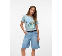 Vero Moda Comfort Fit T-Shirt aus Baumwoll-Mix Modell 'DIFACEY' in Schilf, Größe S