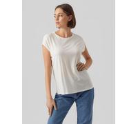 Vero Moda Rundhalsshirt AVA mit Kurzarm in weiß L Regular Fit
