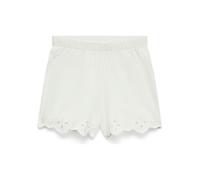 Shorts VERO MODA "VMLOUISE HW SHORTS", Damen, Gr. S (36), N-Gr, snow weiß, Web, Obermaterial: 100% Baumwolle, unifarben, regular fit kurz, Hosen Shorts, Baumwolle, regular fit (77854909-S) snow weiß