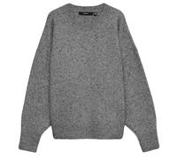 Strickpullover VERO MODA "VMSIF LS O-NECK PULLOVER NOOS", Damen, Gr. M, grau (medium grau melange), Strick, Obermaterial: 50% Polyacryl, 40% Polyester, 8% Wolle, 2% Elasthan, unifarben, regular fit no