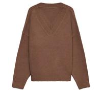Strickpullover VERO MODA "VMSIF LS V-NECK PULLOVER NOOS", Damen, Gr. M, braun (cocoa braun), Strick, Obermaterial: 50% Polyacryl, 40% Polyester, 8% Wolle, 2% Elasthan, unifarben, regular fit normal, V