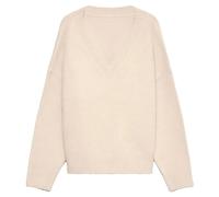 Strickpullover VERO MODA "VMSIF LS V-NECK PULLOVER NOOS", Damen, Gr. S, beige (birch), Strick, Obermaterial: 50% Polyacryl, 40% Polyester, 8% Wolle, 2% Elasthan, unifarben, regular fit normal, V-Aussc