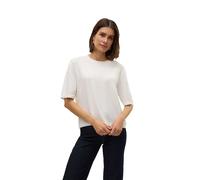 Kurzarmpullover VERO MODA "VMSILJE 2/4 O-NCK OVERSIZE PULL GA NOOS", Damen, Gr. M, weiß (snow weiß), Strick, Obermaterial: 77% Viskose, 23% Polyester, unifarben, oversize normal, Rundhals, Pullover, V