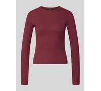 VERO MODA Slim Fit Langarmshirt aus Baumwoll-Mix Modell 'CHLOE' in Mauve, Größe XS
