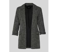 Vero Moda Slim Fit Longblazer mit Viskose-Anteil Modell 'FRIDA' in Dunkelgrau Melange, Größe 40