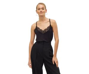Vero Moda Spitzentop Ana mit V-Ausschnitt in Schwarz XXL Regular Fit