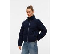 Steppjacke VERO MODA "VMDEBRA SHORT JACKET GA ENT", Damen, Gr. M, blau (navy blazer), Web, Obermaterial: 100% Polyester, unifarben, regular fit, elastischer Bund, Jacken Steppjacke (40793801-M) navy b