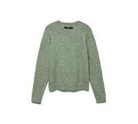 VERO MODA Strick Pullover Meliert Basic Rundhals Jumper Langarm Sweater Regular Fit RIPP Raglan VMDOFFY