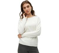 Vero Moda Strickpullover Doffy in Weiß mit Rundhals XXL Regular Fit