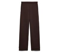 Jerseyhose VERO MODA "VMHALI HW WIDE PANT JRS", Damen, Gr. L, N-Gr, braun (chocolate torte), Jersey, Obermaterial: 50% Viskose, 45% Polyester, 5% Elasthan, unifarben, loose fit lang, Hosen Jerseyhose,