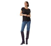 Vero Moda T-Shirt AVA mit Rundhals in Schwarz L Regular Fit