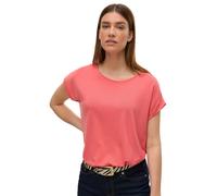 Rundhalsshirt VERO MODA "VMAVA PLAIN SS TOP GAJRS NOOS", Damen, Gr. L (40), rosa (dubarry), Jersey, Obermaterial: 95% Lyocell, 5% Elasthan, unifarben, modisch, regular fit normal, Rundhals, Kurzarm, S