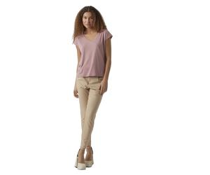 Vero Moda T-Shirt Filli mit V-Ausschnitt in Rose S Regular Fit