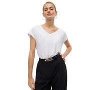 Vero Moda T-Shirt Filli mit V-Ausschnitt in Weiß XS Regular Fit