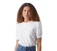 T-Shirt VERO MODA "VMKERRY 2/4 O-NECK TOP VMA JRS NOOS" Gr. XXL (44), weiß (bright white) Damen Shirts (82750039-XXL) bright white