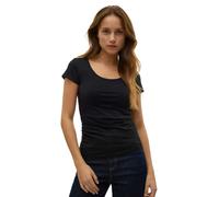 Vero Moda T-Shirt Maxi Soft in Schwarz mit U-Ausschnitt L Slim Fit