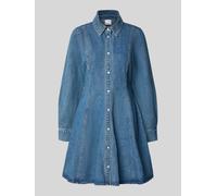 VERO MODA Tailliertes Freizeitkleid aus Baumwoll-Mix Modell 'JESSIE' in Jeansblau, Größe S