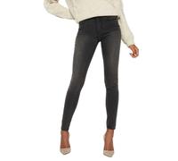 Vero Moda Jeans Tanya – Normale Bundhöhe, schmale Paspel, Skinny-Fit – XS Dunkelgrau Denim