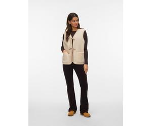 Vero Moda Teddyweste in Beige - Größe L | Damenjacken