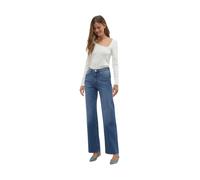 High-waist-Jeans VERO MODA "VMTESSA HR WIDE JEANS RA380 GA NOOS" Gr. 28, Länge 34, blau (medium blue denim) Damen Jeans Weite (16482643-28)