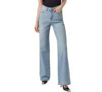 Straight-Jeans VERO MODA "VMTESSA HR STRAIGHT JEANS RA339 GA NOOS" Gr. 32, Länge 34, blau (light blue denim) Damen Jeans Gerade (29893650-32)