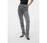 Vero Moda Tessa Straight Ra206 Hochtaillierte Jeans (Herstellerartikelnummer: 10320583-MediumGreyDenim-30-30)