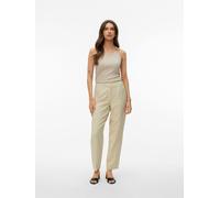 Vero Moda Tanktop VMKIKI S/L O-Neck – Viskose-Mix 95/5, meliert, Regular Fit – Damen, Gr. M, Birch