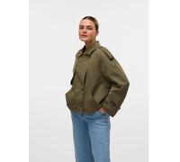 Vero Moda Boxy Fit Trenchcoat mit doppelreihiger Knopfleiste Modell 'CHLOE' in Khaki, Größe M