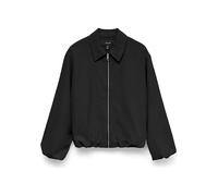 Blouson VERO MODA "VMNOVA SHORT JACKET", Damen, Gr. L, schwarz, Web, Obermaterial: 96% Polyester, 4% Elasthan, unifarben, normal normal, Jacken Blouson, mit Reißverschluss (78402031-L) schwarz