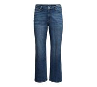 High-waist-Jeans VERO MODA CURVE "VMCTESSA HR WIDE J RA380 GA CUR NOOS", Damen, Gr. 50, Länge 32, blau (medium blau denim), Denim/Jeans, Obermaterial: 99% Baumwolle, 1% Elasthan, unifarben, modisch, J