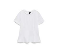 VERO MODA - VMABBY SS PEPLUM TOP JRS Bright White - Gr. - XL